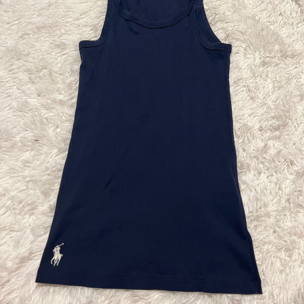 Womens size medium polo Ralph Lauren navy blue tank - Picture 2 of 6